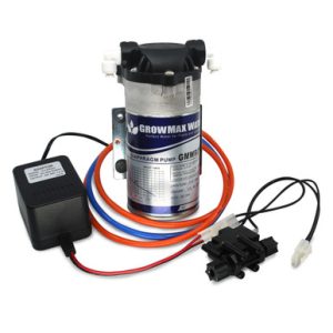 GrowMax Water RO BOOSTER PUMP KIT Boosts outlet pressure to 60+psi, improving production and quality of Ro product water.