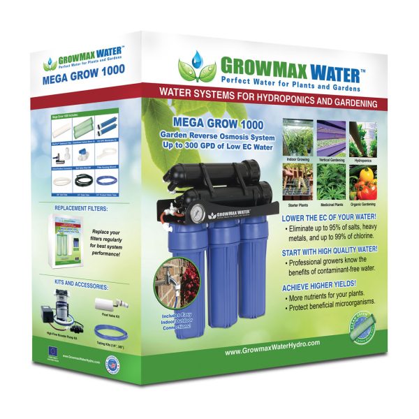 GrowMax Water MEGA GROW 1000 - Garden RO System for Low EC Water - (300 Gallons Per Day / 1,136 liters) - Image 2